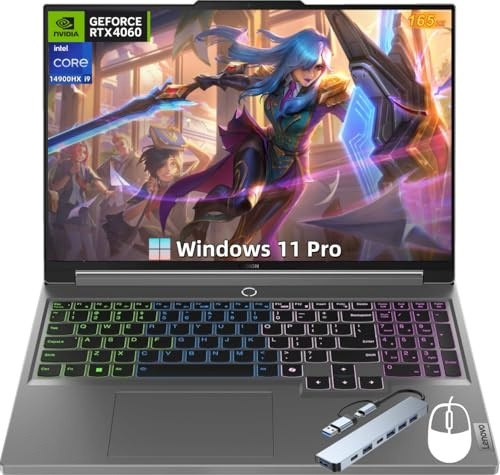 Lenovo Legion 5i Gaming Laptop, 16” WQXGA 165Hz Display, Intel i9-14900HX Processor, GeForce RTX 4060, 64 GB DDR5, 4 TB SSD, Backlit KB, Windows 11 Pro, Office 2024 Lifetime License,w/Accessories