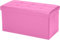 COSYLAND Pouf Contenitore - Panca Contenitore imbottita 110L/200kg, Cassapanca Contenitore da Interno pieghevole in PVC impermeabile - 76 x 38 x 38 cm （Rosa）