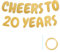 Ouligay Goldfarbenes Glitzerbanner Zum 20. Geburtstag Deko Cheers to 20 Years Girlande 20 Geburtstag Deko Happy Birthday Gold Girlande Banner für Frauen Mann Party Dekoration