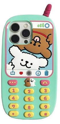 QoKcoahn Case for iPhone 12 Pro Max,Funny 3D Cartoon Dog Green Retro Phone Cases Cute Kawaii Phone Cases Soft Silicone Shockproof Protective Case Women Girls for iPhone 12 Pro Max