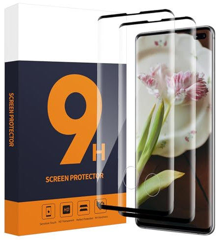 Carantee Schutzfolie für Panzerglas für Samsung Galaxy S10 Plus, 2 Stück 9H Härte S10 Plus Schutzglas, Anti-Bläschen, Sensitive Touch, 3D Kante, 0.33mm Hoch Definition S10 Plus Displayschutzfolie