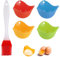 4 Pcs Escalfador Huevos Silicona, Moldes de Cocina Antiadherentes, con 1 cepillo de aceite, Escalfador Huevos Poche Antiadherentes, Para cocina, picnic