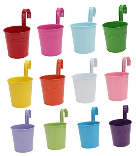 Sosoport 12stücke Hängetöpfe Für Pflanzen Dekorative Blumenkübel Für Balkon Und Garten Farbenfrohe Aufhängung Für Sukkulenten Und Kräuter Robust Und Langlebig