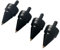 Precisiongeek - Large Aluminum Anodised Black Speaker Spikes M8 x 15mm long, Cone 20mm Diameter and 34mm Length, brass cone's end, for HiFi speakers, stands cabinets - Set of 4 pieces