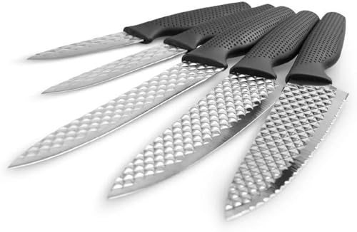 Harry Blackstone Airblade Messer Set - Scharfe und langlebige Küchenmesser - Kochmesser mit Antihaft-Klinge - 5er Set Messer für jeden Anlass