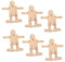 Uonlytech 6 Stück Holzroboterpuppe malen Roboter Holzfiguren zum bemalen Roboterfigur aus Holz Künstlerische Schaufensterpuppe Holz Puppe Roboterfigur Beige