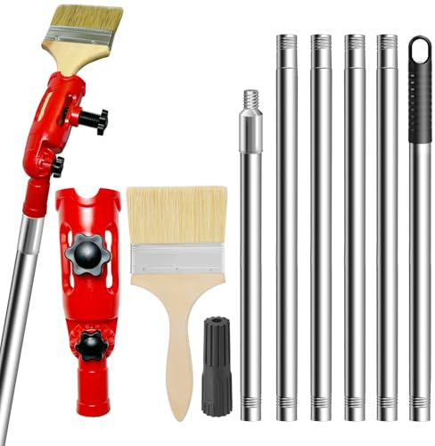 OAONY 2.0M Universal Multi-Angle Paint Brush Extension Pole Set,Professional Paint Roller Extension Pole with Paint Brush fits Most Rollers Brush and Scrapers