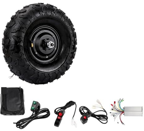 SMTYXS High Torque Brushless Wheel Off Road Electric Wheelbarrow Cart Kit Gear Hub Motor 14.5 Inch 24V36V48V 250W350W500W(24V350W)