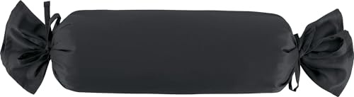 Erwin Müller Nackenrollenbezug Landshut Mako-Satin schwarz Größe 40x15 cm Ø
