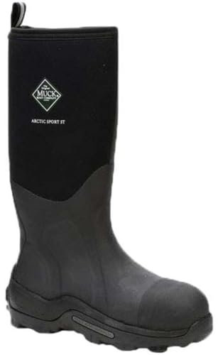 MUCK Men's Arctic Sport Steel Toe Insulated Boot, Black, Size 9(M)