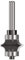 ENT 14820 Spitzenkantenfräser HW, Schaft (S) 8 mm, Durchmesser (D) 25,4 mm, NL 12,7 mm, R 4,8 mm, SL 32 mm, mit Kugellager