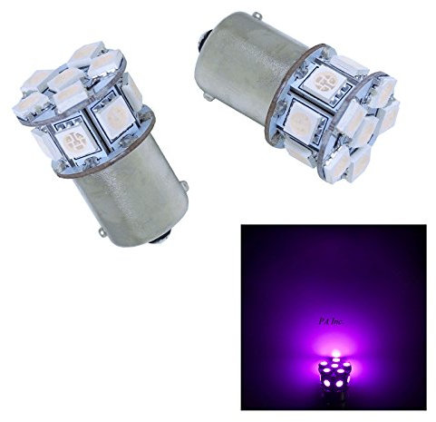 PA Lot de 2 ampoules LED 13SMD BA15S 1156 1141 pour feux stop/feux arrière/feux de position latéraux/feux arrière/clignotants 12 V (violet)