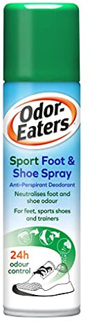 Odor-Eaters, 24 Hour Odour Destroying Antiperspirant Foot and Shoe Spray for Sport Shoes, Pack of 6