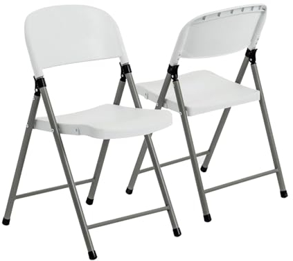 Harbour Housewares Klappstühle - Weiß - 6. Packung
