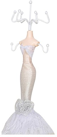 BESTOYARD Schmuckständer, kreative Halsketten Ohrringe Organizer, Mermaid Style Design, Robust Construction, Versatile Use, Weiß