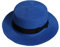 Elonglin Femme et Enfant Chapeau de Paille de Soleil Panama Capeline Chapeau Porkpie avec Nœud Papillon Bleu Royal Adulte