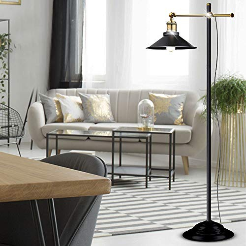etc-shop VINTAGE Steh Stand Lampe Wohn Ess Zimmer Beistell Alt Messing Leuchte verstellbar ohne Leuchtmittel