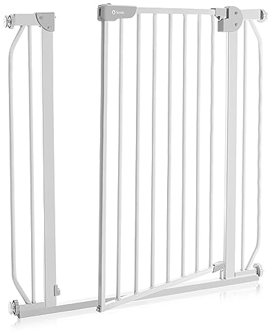 Lionelo Truus Slim Barrera de protección 75-105 x 3 x 76,5 cm Dobre protección Función AutoStop Cierre automático Cerradura de Cierre Montaje Sencillo Gris