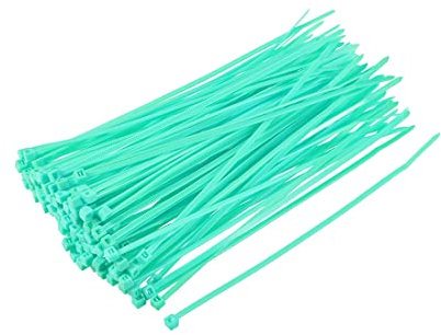 sourcing map Cable Zip Ties Nylon Cable Wire Ties 6 Inch Self-Locking Nylon Tie Wraps Sky-Blue 100pcs