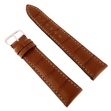 Sandtuhr Rios Uhrenarmband Louisiana Kroko Kalb 21mm Hellbraun Made in Germany