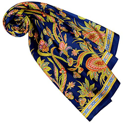Lorenzo Cana Designer Seidentuch 100% Seide Tuch Halstuch Damentuch mehrfarbig bedruckt 90 x 90 cm Markentuch 8916477