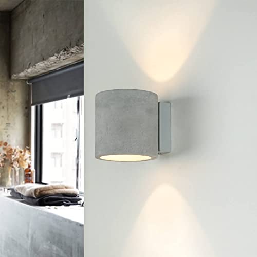 Wandlampe LED, Wandstrahler Innen, Up Down Leuchte, Beton, Klein, T:12 cm, G9, inklusive Leuchtmittel, gemütlich, Treppenhaus Wandleuchte