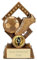 Trophies Plus Medals Cube Gold Resin Boot & Ball Football Award 11.5cm (4 1/2) FREE ENGRAVING