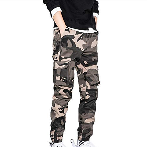 Chickw11 Uomo Pantaloni Cargo Pants Camouflage, Classici da Jogging Camo Militari Pantaloni per Arrampicata Caccia Escursionismo Sport all'aperto (Camuffamento Cachi,8XL)