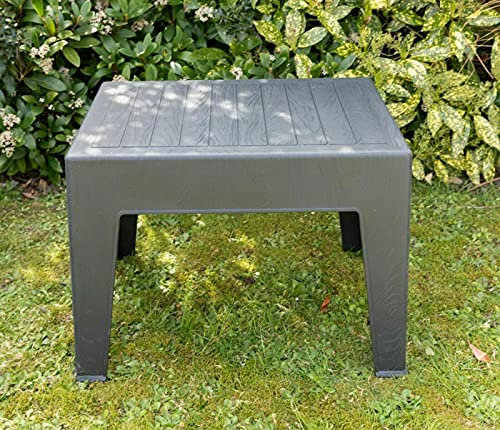 Garden Coffee Side Coffee Table Lounger Chair Bistro Plastic Table Grey
