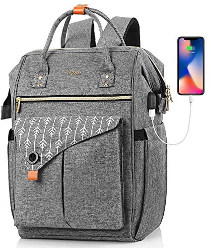 Rucksack Damen, Schulrucksack mit USB-Ladeanschluss, Laptop Arbeits Rucksack, lässiger Tagesrucksack für Mädchen, Geschenk fur Frauen