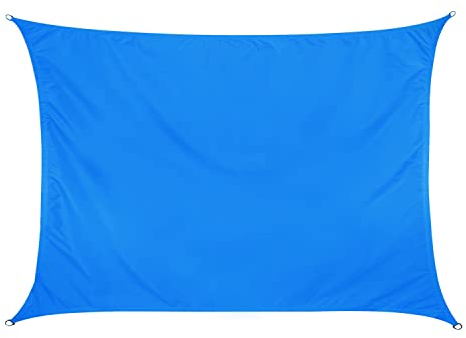 Sonnensegel 3x4 rechteckig - blau - Sonnenschutz wasserabweisend - UV-Schutz Garten Terasse Camping