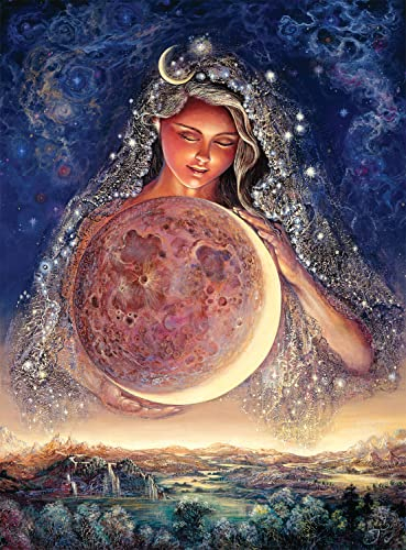 Buffalo Games - Josephine Wall - Mondgöttin (Glitzer-Edition) - 1000-teiliges Puzzle für Erwachsene, herausforderndes Puzzle, perfekt für Spieleabende