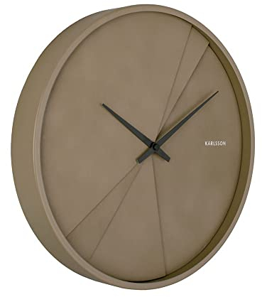 [DL] Wall Clock Layered Lines Moss Green D. 30cm, H. 4,5cm, Excl. AA Battery -