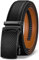 KEMISANT Gürtel Herren, Ledergürtel Ratsche Automatikschließe für Herren Business Anzug,Breit 35mm,Größe Angepasst,Schwarz2492,130cm/38-44 taille verstellbar