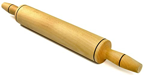 DESTALYA Holz-Nudelholz zum Backen 47,5 cm Holz-Roller für Teig, Gebäck, Pizza, Brot, Plätzchen, Kuchen, Ton, unverzichtbares Küchenutensil, Merdane (Nudelholz 47.5 cm)
