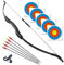 DD&Qarchery Recurvebogen Pfeil und Bogen Erwachsene 53'' Sportbogen Set für Einsteiger Traditionelles Langbogen mit Bogenschießen Zubehör （20LB）