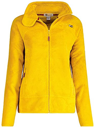 Geographical Norway Upaline Polaire fine pour femme, avec fermeture éclair et manches longues, veste chaude, douce et confortable pour l'extérieur, l’automne, l’hiver, le printemps, Moutarde, L