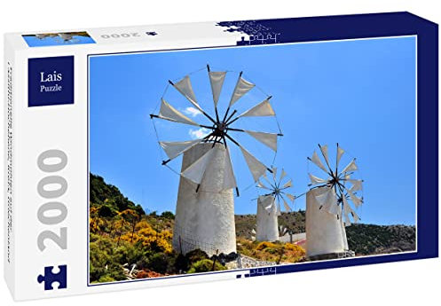 Lais Puzzle Traditionelle Windmühlen auf der Lassithi-Hochebene, Kreta, Griechenland 2000 Teile