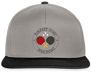 Spreadshirt Forrest Gump Ping Pong God Schwarz Snapback Cap, One Size, Graphit/Schwarz