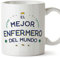MUGFFINS Tazas para ENFERMERO hombre - En Español - Mejor del Mundo - 11 oz / 330 ml - Regalo original y divertido