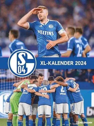 FC Schalke 04 2024 - Poster-Kalender-XL - Fußball-Kalender - Fan-Kalender - 48x64 - Sport