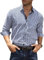 Elegancity Men’s Dress Shirt Long Sleeve Button Down Plaid Cotton Business Formal Shirts Regular-Fit Wrinkle-Free Casual Shirts (Blue, X-Large)