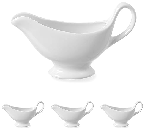 Hendi Blanc Classique Porcelaine Saucière (Lot de 4)