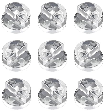 Qrity 40 Pezzi Rotonda Clip di Supporto, Supporto per Mensola in Vetro, Supporto Vetro Clip per Specchi da Bagno, per il Fissaggio di Specchi di Spessore 4-5 mm e Kit di Sospensione per Vetri