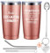 Hestya Beste Freundin Thermobecher Set 600 ml 20 oz Thermobecher Löffel mit Gravur Edelstahl Schlüsselanhänger Geburtstag Freundschaft Geschenk (Freundinnen Sind Wie Sterne)