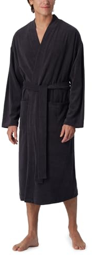 Schiesser Men's Bathrobe 125 cm Length-Light Terry Cloth Organic Cotton, Anthracite_181536, XL