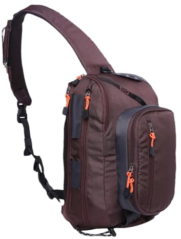 Suwequest Angeltasche, Umhängetasche, Aufbewahrungstasche, braun