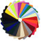 Fenglin-joy Toppe per Tessuto Decorazione, 26 Colori Toppe Adesive per Tessuti Quadrato per la riparazione e la decorazione dei buchi dell'abbigliamento (12,5x 9,5 cm)