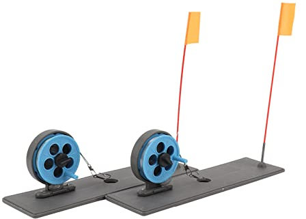 TYCIONG 2 Stück Eisangelrute, automatisch, stabil, tragbar, Angelrute auf EIS, Tip Up Winter, Eisangelzubehör