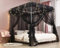 Betthimmel, Betthimmel, Bettvorhänge, Prinzessinnen-Betthimmel für Mädchen, Bettvorhänge, Moskitonetz für Bett, Schlafzimmer, Dekoration, Zubehör (schwarz, kleines Doppelbett, 1 x Betthimmel)